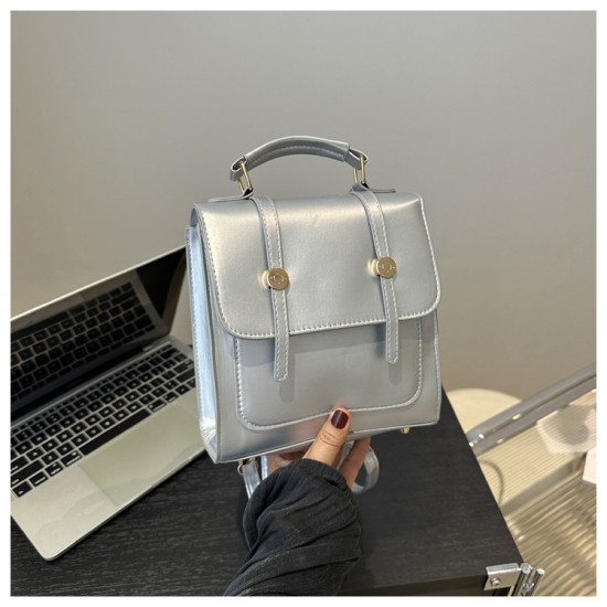 2024 spring and summer Student shoulder bag multi -function messenger bag new niche American retro buckle lady backpack