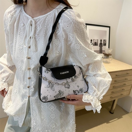 Chinese -style national wind axillary bag female 2024 new summer work commute shoulder bag fashion mesengers bag small bag