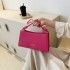 Cross -border solid color versatile small square bag female new fashion high -level sensor choppy shoulder bag trendy foreign gas oblique crossbag tide