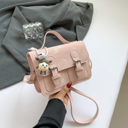 Simple retro quality hand -made small square bag women's bag 2024 Summer new style fashion personalized backpack shoulder shoulder mesengers