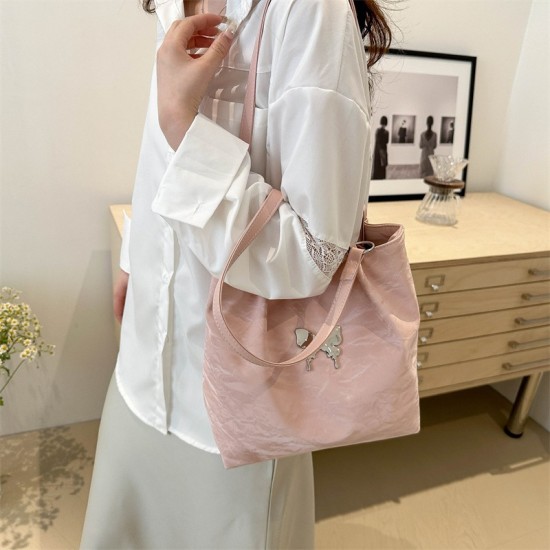 Large -capacity casual foreign shoulder bag summer new fashion butterfly texture oblique crossbag