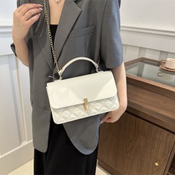 Cross -border women's bag 2024 new fashion texture Lingge embroidered line handbag temperament leisure versatile oblique cross -small square bag