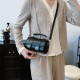 Simple bag female 2024 Autumn new fashion handbags small square bag casual ocean temperament shoulder mesengers bag