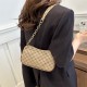 2024 Spring New Western Glip Chain Shoulder Bag Simple Casual Casual Practice Cross -bag Diamond Lord Women's Bag