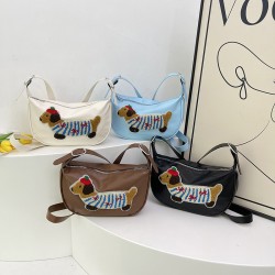 Fashionable leisure bag women's bag 2024 new foreign temperament cute cartoon dumplings bag versatile diligent crossbody bag