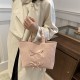 Fashion Bow Large Capacity Tot Bag Girl 2024 Autumn New Simple casual shoulder bag commutes commuting underarms