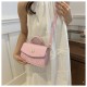 Pure -colored diamond handbag 2024 new retro fashion crossbody bag simplicity, casual foreign gas shoulder small bag