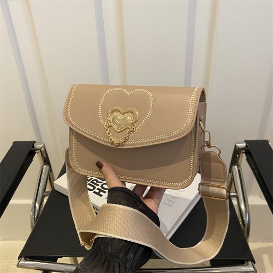 Fashion foreign spirit embroidery line bag female 2024 new popular leisure broadband messenger shoulder shoulder underarms underxial small square bag