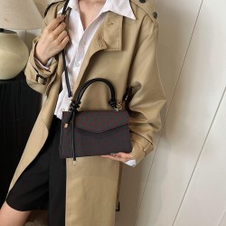 Autumn new women's bags are simple and simple, casual print love foreign style trendy shoulder -shoulder messenger handbags