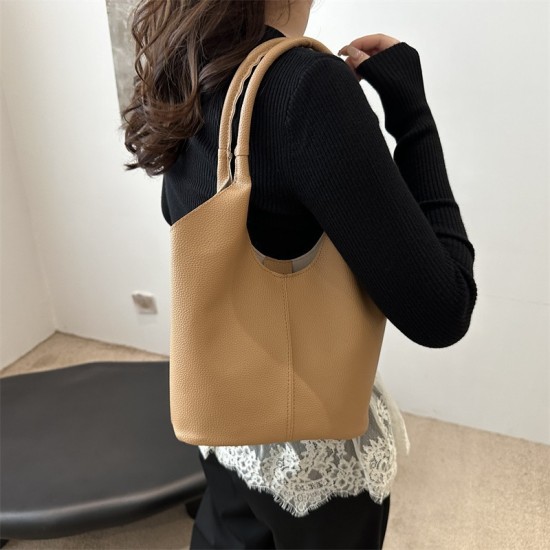 Retro commute Casual Soft Noodle Bag 2024 New Fashion Personal Personal Shoulder Axillary Tot Bag Cross -border Women's Bags