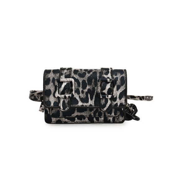 Niche design temperament leopard print bag female 2024 new autumn and winter retro high -end mini -shoulder bag small bag