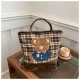 Korean version of cute girl Totbag 2024 autumn and winter new cartoon animation large -capacity shoulder bag underarms