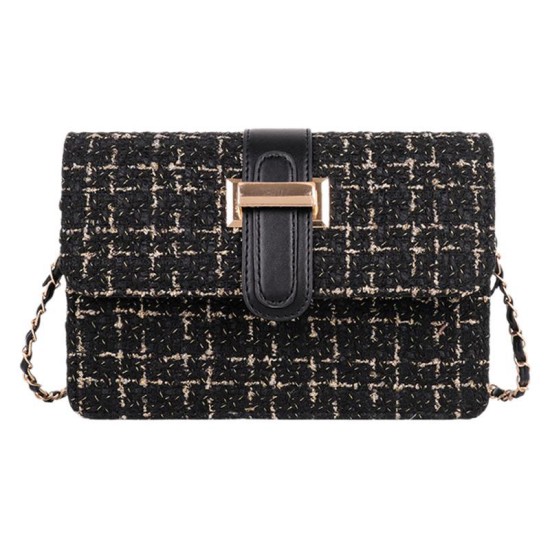 French niche high -level sensory underarms chain bag female 2024 new versatile black -shoulder mesengers bag small square bag cross -border