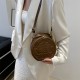 Summer 2024 new retro fashion, beautiful temperament, female simple trendy casual pure color bag, shoulder mesengers small round bag