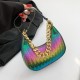 Summer trend new underarm bag retro fashion minimalist shoulder bag chain, personality gradient color handbody bag