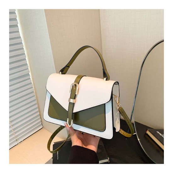 Small fresh color matching bag female 2024 new fashionable shoulder messenger bag sweet small square bag high -end handbag