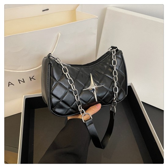 Simple Lingge New Shoulder Bags Fashionable Girls Bag Chain Chain Western Small Shopping Shoulder Body Bag