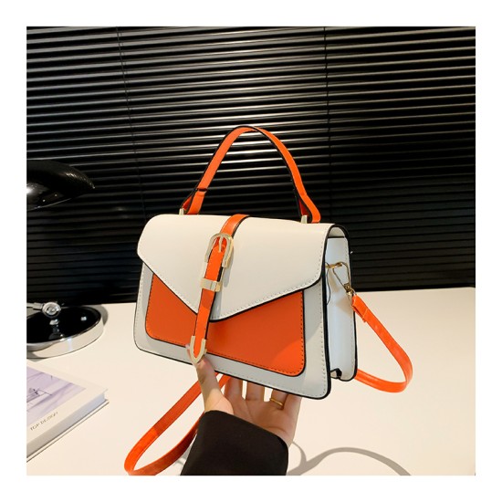 Small fresh color matching bag female 2024 new fashionable shoulder messenger bag sweet small square bag high -end handbag