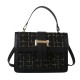 2024 new checkered handbag Korean version of the simple solid color sensitivity underarms, the underarms of the blackbird checkered shoulder messenger small square bag