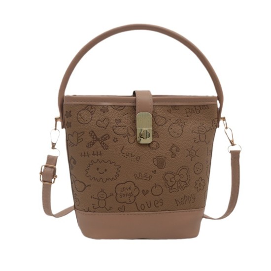 2024 autumn new trendy fashion retro shoulder bag niche design French hand -body handbody barrel bag