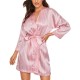 New European and American Interesting Pink Striped Home Service Two -piece fashion design lace lace pajama set female