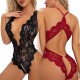 Foreign trade European and American sex lingerie new large size lace seductive open crotch sexy back -free conjoined clothing wholesale