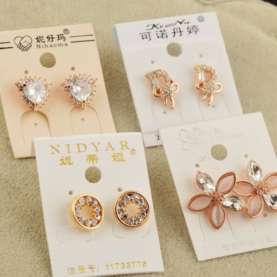 European and American fashion and exquisite rhinestone earrings Korean hot -selling earrings jewelry boutique shop earrings