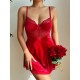 European and American cross -border overseas trade erotic erotic lingerie Sleepy clothes Valentine's Day velvet sleeping skirt two -piece suspender skirt