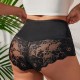 Amazon Europe and the United States cross -border foreign trade erotic sexual pants female lace perspective temptation flat -angle body shaping hip pants