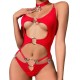 European and American cross -border sexy chain fun even body lattice suits Amazon new hot -selling backbone temptation uniform women