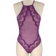 European and American cross -border erotic underwear lace hanging neck sexy tight conjoosent set transparent pajamas large size