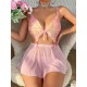 European and American cross -overseas trade sexy lingerie set lace perspective sex Valentine's Valentine's Day bow Amazon explosion women