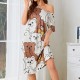 European and American cross -border sexy pajamas cartoon cartoon print dress long skirt home service Amazon supermarket foreign trade thermal sales