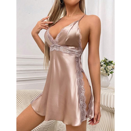 European and American cross -border sexies fun pajamas lace lace temptation Lien body -coat Amazon S -selling foreign trade thermal sales