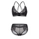 Underwear women's thin breasts show small bra, no steel ring, beautiful back, chest gathered large -size bra, low waist panties