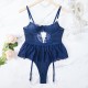 European and American cross -border sexy seductive sexy lingerie set lace embroidery Valentine's Day Passion Uniform Amazon hot -selling