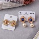 Japan and South Korea's new long temperament versatile micro -mosaic vermiculite female earring earrings wholesale Han Nishu brand