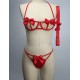 Speed ​​Store Europe and the United States cross -border net red bow, three -piece handcuffs sexy temptation, sexy lingerie