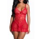 Customivating sex pajamas European and American large size lace transparent cross -border independent station new net yarn suspender skirt connecting underwear