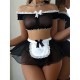 European and American cross -out -of -overseas trade explosion Amazon passion sexy lace temptation uniform sex underwear maid suit