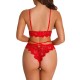 Cross -border Amazon three -point erotic underwear sexy lace breast panties two -piece set of European and American large size pajamas