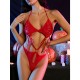 European and American cross -border sexy PU sexual lattice set passion temptation uniform Amazon foreign trade new hot sales