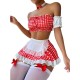 European and American cross -border sexy seductive sexy lingerie 4 -piece passion uniform maid costume Amazon foreign trade thermal sales