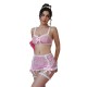 European and American cross -border sexy cute lust sexy sexy underwear passion uniform temptation QQNY three -piece new model