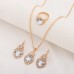 3-Piece Luxury Jewelry Set - Necklace, Earrings & Ring Diamond Bridal Set