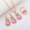 3-Piece Luxury Jewelry Set - Necklace, Earrings & Ring Diamond Bridal Set