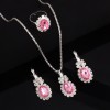 3-Piece Luxury Jewelry Set - Necklace, Earrings & Ring Diamond Bridal Set