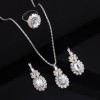 3-Piece Luxury Jewelry Set - Necklace, Earrings & Ring Diamond Bridal Set