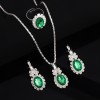 3-Piece Luxury Jewelry Set - Necklace, Earrings & Ring Diamond Bridal Set