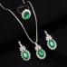 3-Piece Luxury Jewelry Set - Necklace, Earrings & Ring Diamond Bridal Set